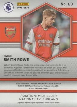 2021-22 Panini Mosaic Premier League - Mosaic #63 Emile Smith Rowe Back