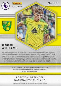 2021-22 Panini Mosaic Premier League - Mosaic #93 Brandon Williams Back