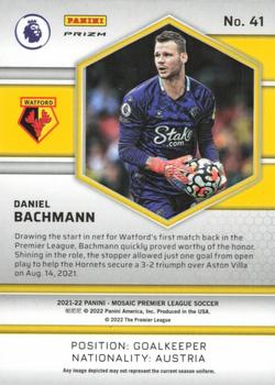2021-22 Panini Mosaic Premier League - Mosaic Orange Fluorescent #41 Daniel Bachmann Back