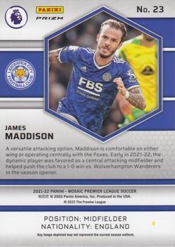 2021-22 Panini Mosaic Premier League - Mosaic Red #23 James Maddison Back