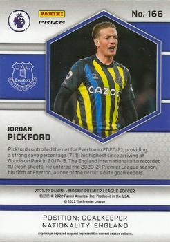 2021-22 Panini Mosaic Premier League - Mosaic Red #166 Jordan Pickford Back