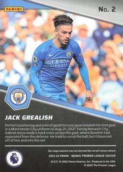 2021-22 Panini Mosaic Premier League #2 Jack Grealish Back