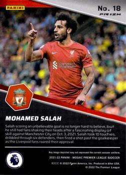 2021-22 Panini Mosaic Premier League - Breakaway Mosaic #18 Mohamed Salah Back