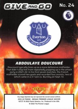 2021-22 Panini Mosaic Premier League - Give and Go #24 Abdoulaye Doucoure Back