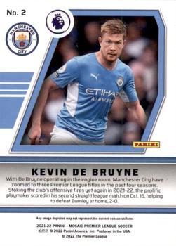 2021-22 Panini Mosaic Premier League - Will to Win #2 Kevin De Bruyne Back