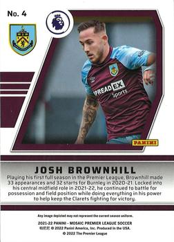 2021-22 Panini Mosaic Premier League - Will to Win #4 Josh Brownhill Back