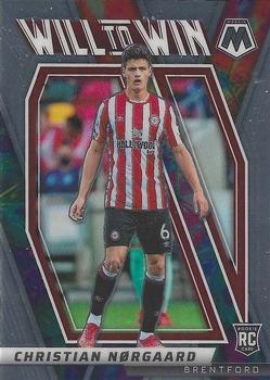 2021-22 Panini Mosaic Premier League - Will to Win #23 Christian Norgaard Front