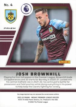 2021-22 Panini Mosaic Premier League - Will to Win Mosaic #4 Josh Brownhill Back