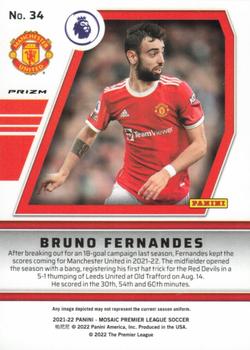 2021-22 Panini Mosaic Premier League - Will to Win Mosaic #34 Bruno Fernandes Back