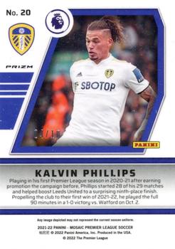 2021-22 Panini Mosaic Premier League - Will to Win Mosaic Gold Fluorescent #20 Kalvin Phillips Back