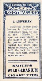 1912 F. & J. Smith - 150 Footballers #3 Joe Lievesley Back