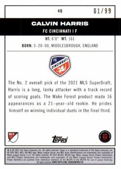 2022 Topps MLS - Blue #46 Calvin Harris Back