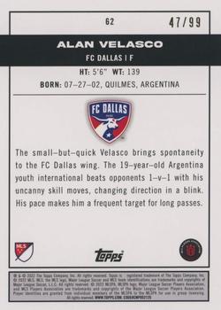 2022 Topps MLS - Blue #62 Alan Velasco Back
