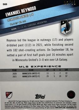 2022 Topps MLS - Blue #98 Emanuel Reynoso Back