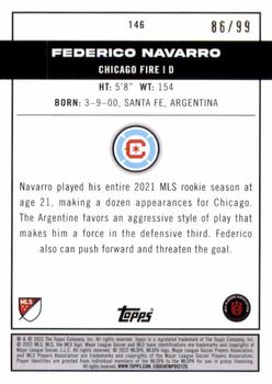 2022 Topps MLS - Blue #146 Federico Navarro Back