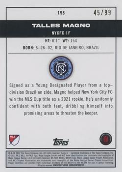 2022 Topps MLS - Blue #198 Talles Magno Back