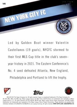 2022 Topps MLS - Gold #14 New York City FC Back