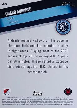 2022 Topps MLS - Gold #40 Thiago Andrade Back