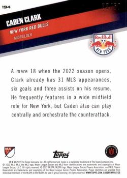 2022 Topps MLS - Gold #194 Caden Clark Back