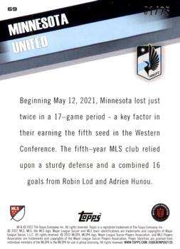 2022 Topps MLS - Orange #69 Minnesota United Back