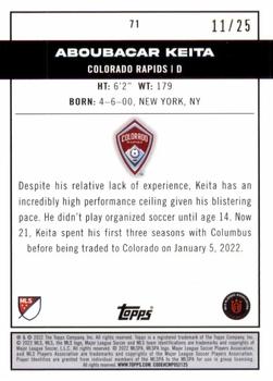 2022 Topps MLS - Orange #71 Aboubacar Keita Back