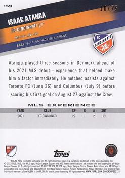 2022 Topps MLS - Orange #159 Isaac Atanga Back