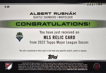 2022 Topps MLS - Relics #R-AR Albert Rusnák Back