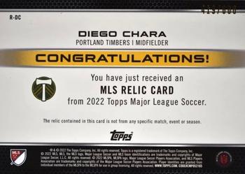2022 Topps MLS - Relics #R-DC Diego Chara Back