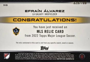 2022 Topps MLS - Relics #R-EA Efraín Álvarez Back