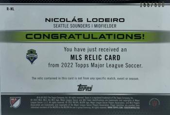 2022 Topps MLS - Relics #R-NL Nicolás Lodeiro Back