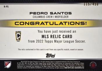 2022 Topps MLS - Relics #R-PS Pedro Santos Back