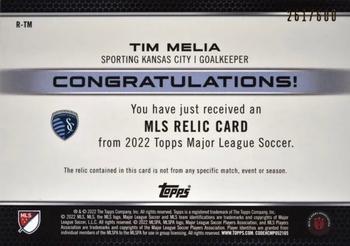 2022 Topps MLS - Relics #R-TM Tim Melia Back