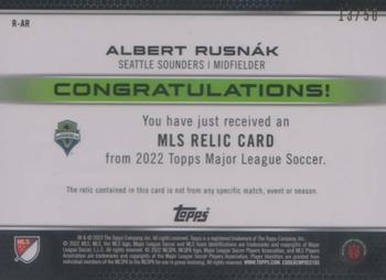 2022 Topps MLS - Relics Gold #R-AR Albert Rusnák Back
