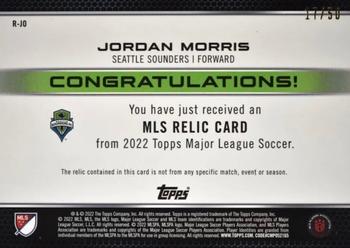 2022 Topps MLS - Relics Gold #R-JO Jordan Morris Back