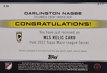2022 Topps MLS - Relics Black #R-DN Darlington Nagbe Back