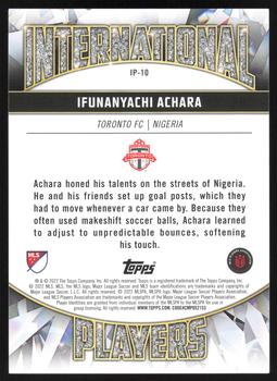 2022 Topps MLS - International Players #IP-10 Ifunanyachi Achara Back