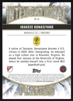 2022 Topps MLS - International Players #IP-12 Irakoze Donasiyano Back