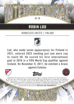 2022 Topps MLS - International Players #IP-16 Robin Lod Back