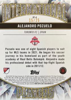 2022 Topps MLS - International Players Orange #IP-4 Alejandro Pozuelo Back