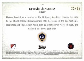 2022 Topps MLS - Scholarly Orange #S-16 Efraín Álvarez Back