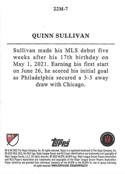 2022 Topps MLS - Topps 22 Minis #22M-7 Quinn Sullivan Back