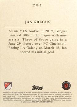 2022 Topps MLS - Topps 22 Minis #22M-21 Ján Gregus Back
