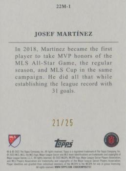 2022 Topps MLS - Topps 22 Minis Orange #22M-1 Josef Martínez Back