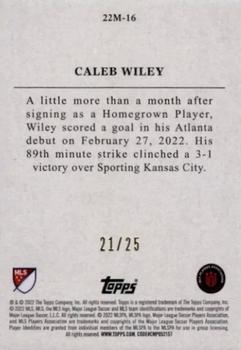 2022 Topps MLS - Topps 22 Minis Orange #22M-16 Caleb Wiley Back