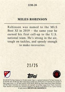 2022 Topps MLS - Topps 22 Minis Orange #22M-20 Miles Robinson Back