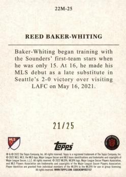 2022 Topps MLS - Topps 22 Minis Orange #22M-25 Reed Baker-Whiting Back