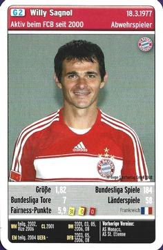 2008-09 Teepe Sportverlag FC Bayern München Quartett #G2 Willy Sagnol Front