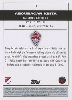 2022 Topps MLS - Icy White Foil #71 Aboubacar Keita Back