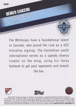 2022 Topps MLS - Icy White Foil #169 Déiber Caicedo Back