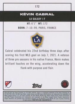 2022 Topps MLS - Icy White Foil #172 Kévin Cabral Back